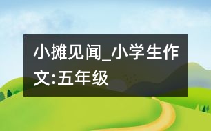 小攤見聞_小學(xué)生作文:五年級(jí)