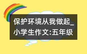 保護環(huán)境,從我做起_小學生作文:五年級