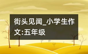 街頭見聞_小學(xué)生作文:五年級