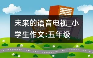 未來的語音電視_小學(xué)生作文:五年級