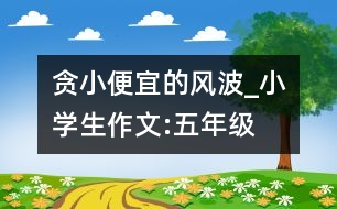 貪小便宜的風(fēng)波_小學(xué)生作文:五年級