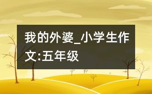 我的外婆_小學(xué)生作文:五年級