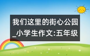 我們這里的街心公園_小學生作文:五年級