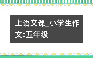 上語文課_小學(xué)生作文:五年級(jí)