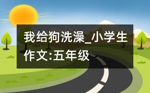 我給狗洗澡_小學生作文:五年級