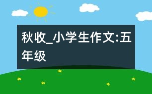 秋收_小學(xué)生作文:五年級