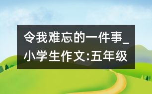 令我難忘的一件事_小學(xué)生作文:五年級