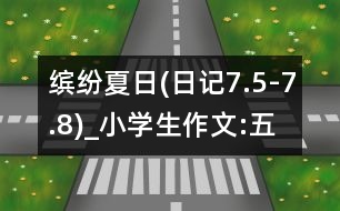 繽紛夏日(日記7.5-7.8)_小學(xué)生作文:五年級(jí)