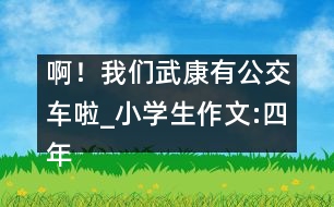 啊！我們武康有公交車啦_小學(xué)生作文:四年級