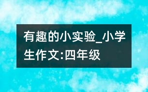 有趣的小實驗_小學生作文:四年級