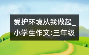 愛護(hù)環(huán)境從我做起_小學(xué)生作文:三年級