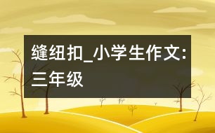 縫紐扣_小學生作文:三年級