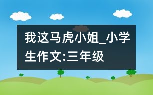 我這“馬虎”小姐_小學生作文:三年級