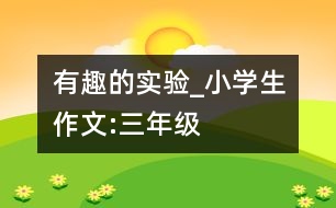 有趣的實(shí)驗(yàn)_小學(xué)生作文:三年級(jí)