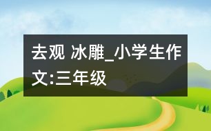 去觀 冰雕_小學生作文:三年級