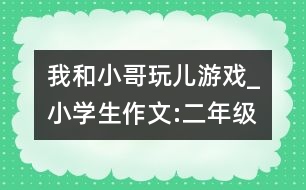 我和小哥玩兒游戲_小學(xué)生作文:二年級