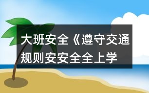 大班安全《遵守交通規(guī)則、安安全全上學》教案反思