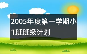 2005年度第一學(xué)期?。?）班班級(jí)計(jì)劃