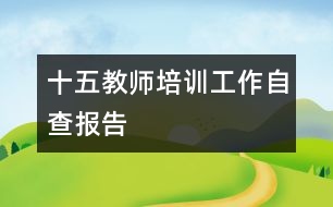 “十五”教師培訓(xùn)工作自查報告