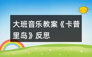 大班音樂教案《卡普里島》反思