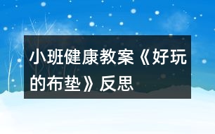 小班健康教案《好玩的布?jí)|》反思