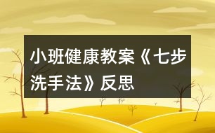 小班健康教案《七步洗手法》反思