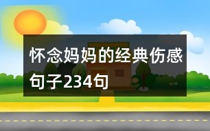 懷念媽媽的經(jīng)典傷感句子234句