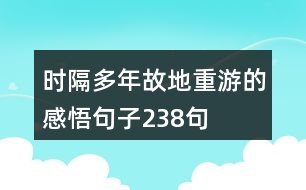 時(shí)隔多年故地重游的感悟句子238句