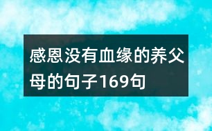 感恩沒(méi)有血緣的養(yǎng)父母的句子169句