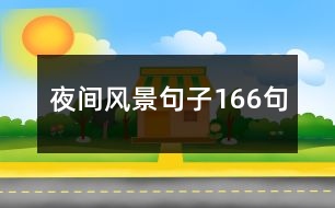 夜間風景句子166句