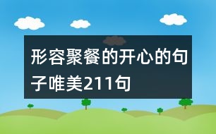 形容聚餐的開心的句子唯美211句