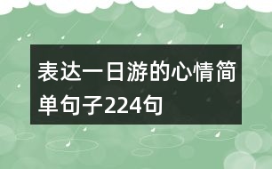 表達(dá)一日游的心情簡單句子224句