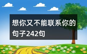 想你又不能聯(lián)系你的句子242句