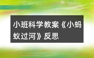 小班科學(xué)教案《小螞蟻過(guò)河》反思