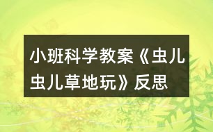 小班科學教案《蟲兒蟲兒草地玩》反思