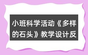 小班科學(xué)活動(dòng)《多樣的石頭》教學(xué)設(shè)計(jì)反思