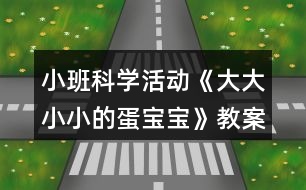 小班科學活動《大大小小的蛋寶寶》教案反思