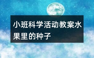 小班科學活動教案水果里的種子