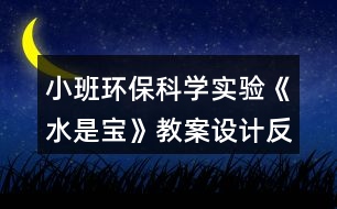 小班環(huán)?？茖W(xué)實(shí)驗(yàn)《水是寶》教案設(shè)計(jì)反思