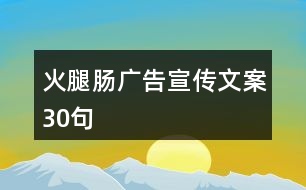 火腿腸廣告宣傳文案30句