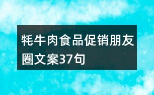 牦牛肉食品促銷朋友圈文案37句