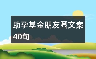 助孕基金朋友圈文案40句