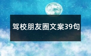 駕校朋友圈文案39句