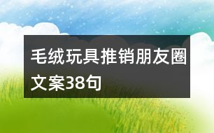 毛絨玩具推銷(xiāo)朋友圈文案38句