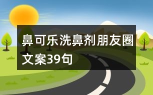 鼻可樂(lè)洗鼻劑朋友圈文案39句