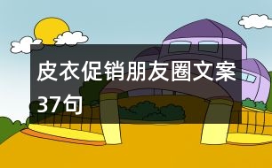 皮衣促銷(xiāo)朋友圈文案37句