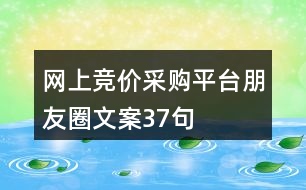 網(wǎng)上競(jìng)價(jià)采購(gòu)平臺(tái)朋友圈文案37句