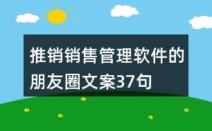 推銷(xiāo)銷(xiāo)售管理軟件的朋友圈文案37句