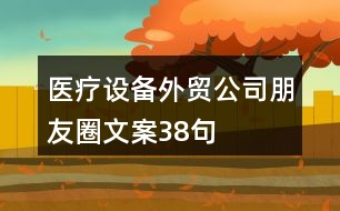 醫(yī)療設備外貿(mào)公司朋友圈文案38句