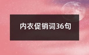 內衣促銷詞36句